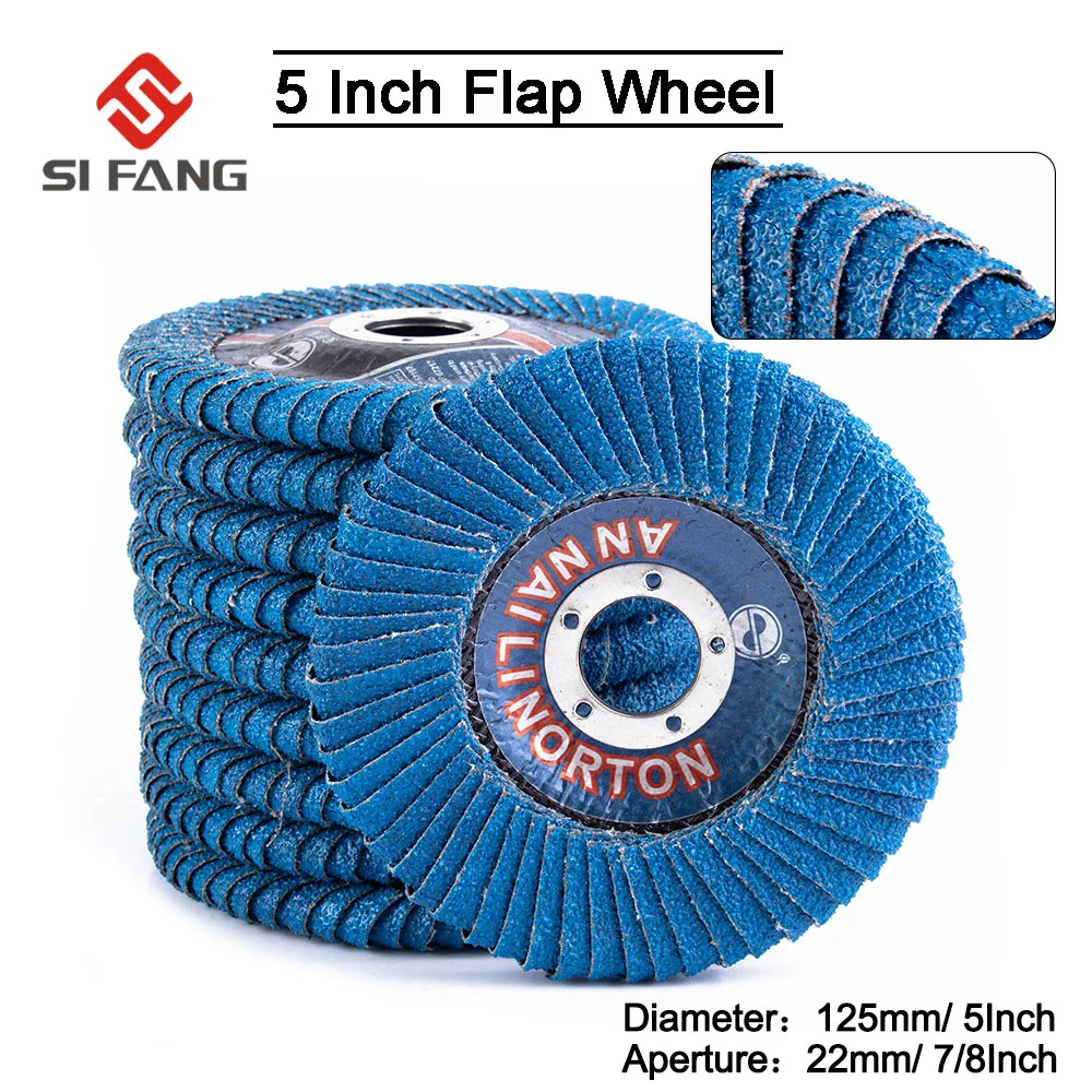 125mm Professional Flap Discs Sanding Discs 60Grit Grinding Wheels Blades For Angle Grinder Abrasive Tool 2/5/10PCS