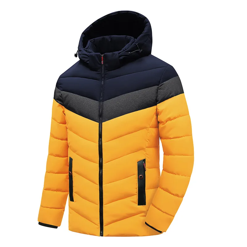 Chaqueta impermeable gruesa para hombre, Parkas cálidas para exteriores, abrigo de invierno, sombrero a prueba de viento, rompevientos, ropa de camping y senderismo