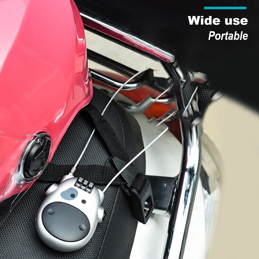 خوذة مشفرة قفل تلسكوبي الصلب كابل دراجة نارية الجمع قفل مكافحة سرقة كلمة السر عجلة قفل أداة