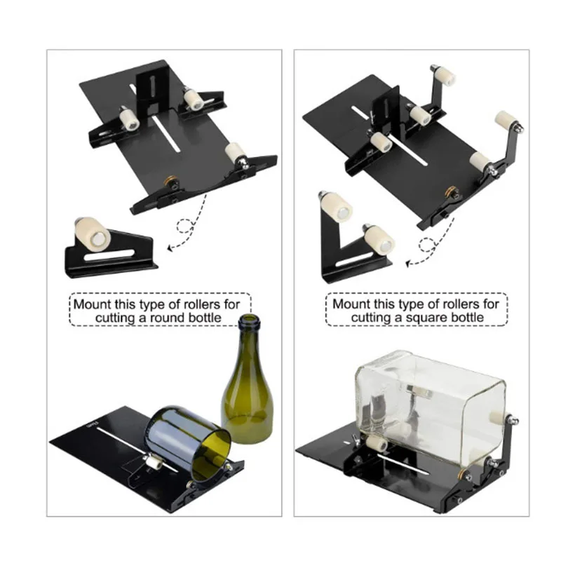 Square bottle glass bottle cutting tool DIY wine bottle cutter tool set