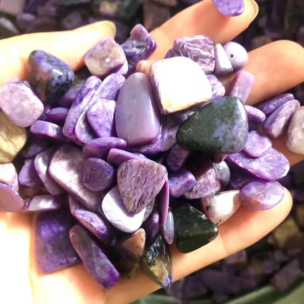 natural charoite beads quartz crystal gemstone charoite beads gravel reiki healing remove negative energy DIY decor