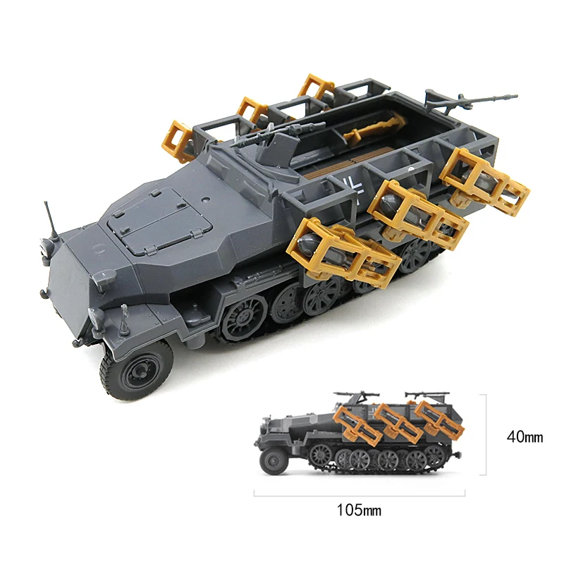 

1:72 4D WWII Germany Sd.Kfz.251 Wheeled Armored Vehicle Military Model Assembly Tiger Tank Puzzle Building Educational Toys Gift