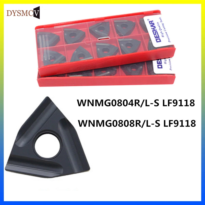 DESKAR WNMG080404R L S LF9118 Procesamiento de insertos de carburo de acero duro WNMG080408R L S LF9118 para acero envío gratis