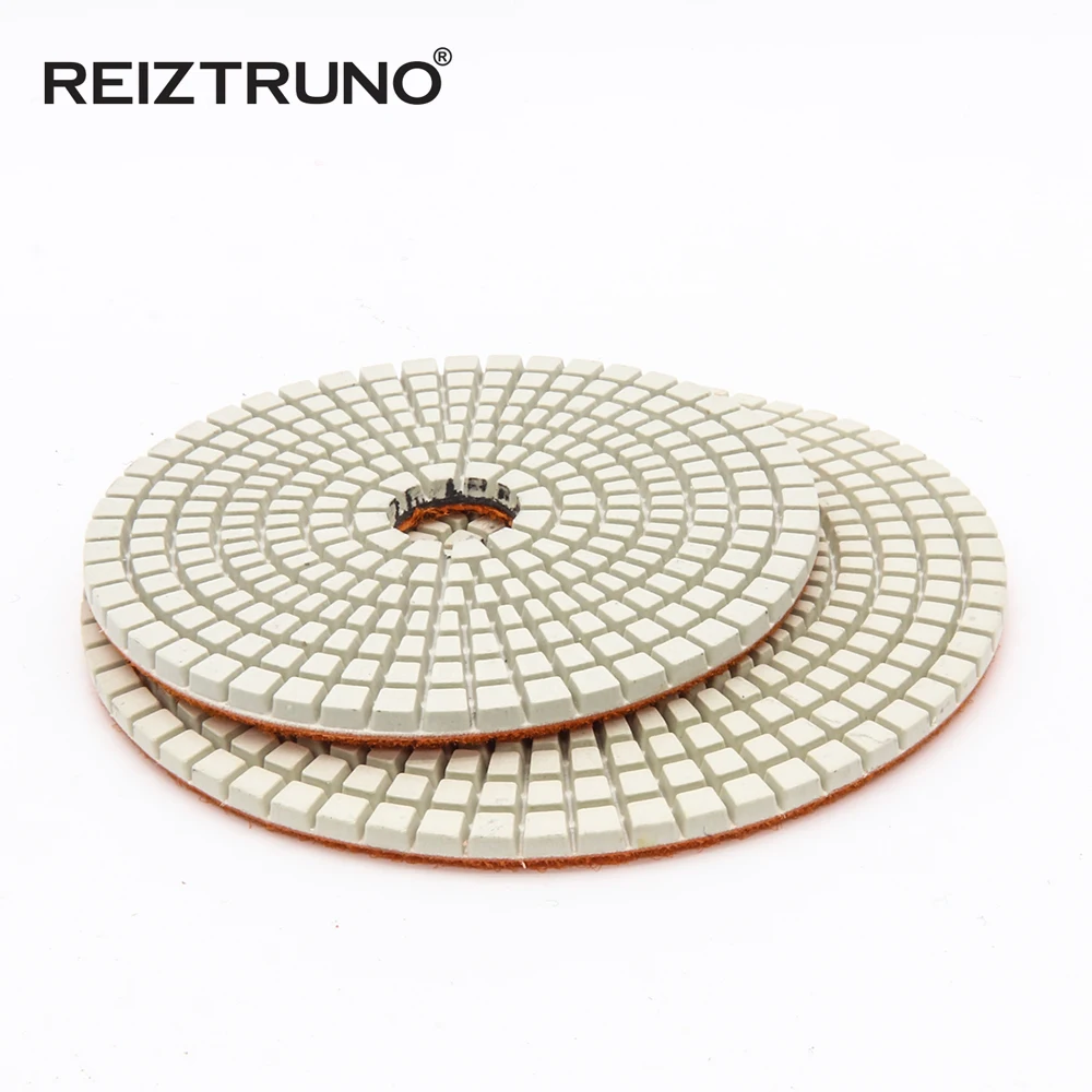 3Pcs REIZTRUNO 4นิ้ว100มม.แผ่นขัดเปียกสำหรับขัดหินอ่อนหินแกรนิต,ควอตซ์,หินธรรมชาติเครื่องมือขัด,ใช้เปียก