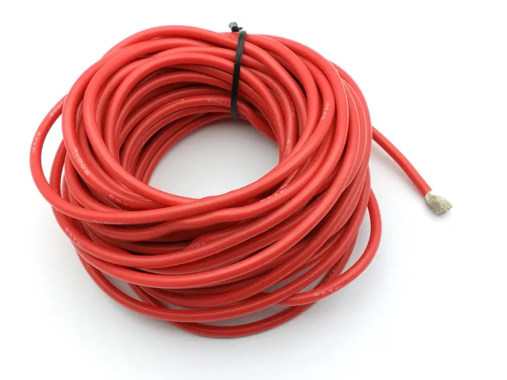 3000V 12AWG red Silicone Wire Flexible Stranded Copper Cable