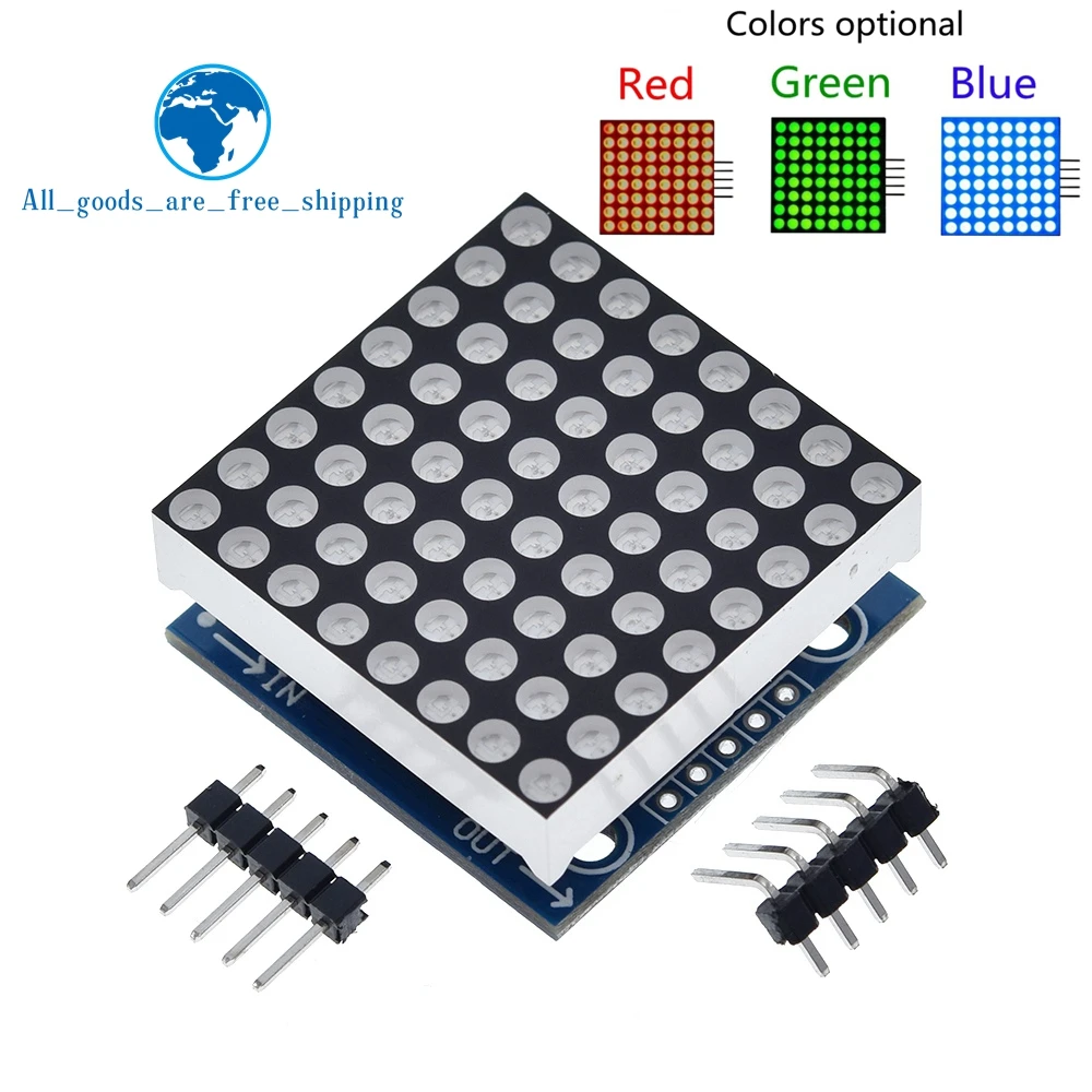 TZT MAX7219 dot matrix module microcontroller module display module finished goods , Can be together for arduino programming