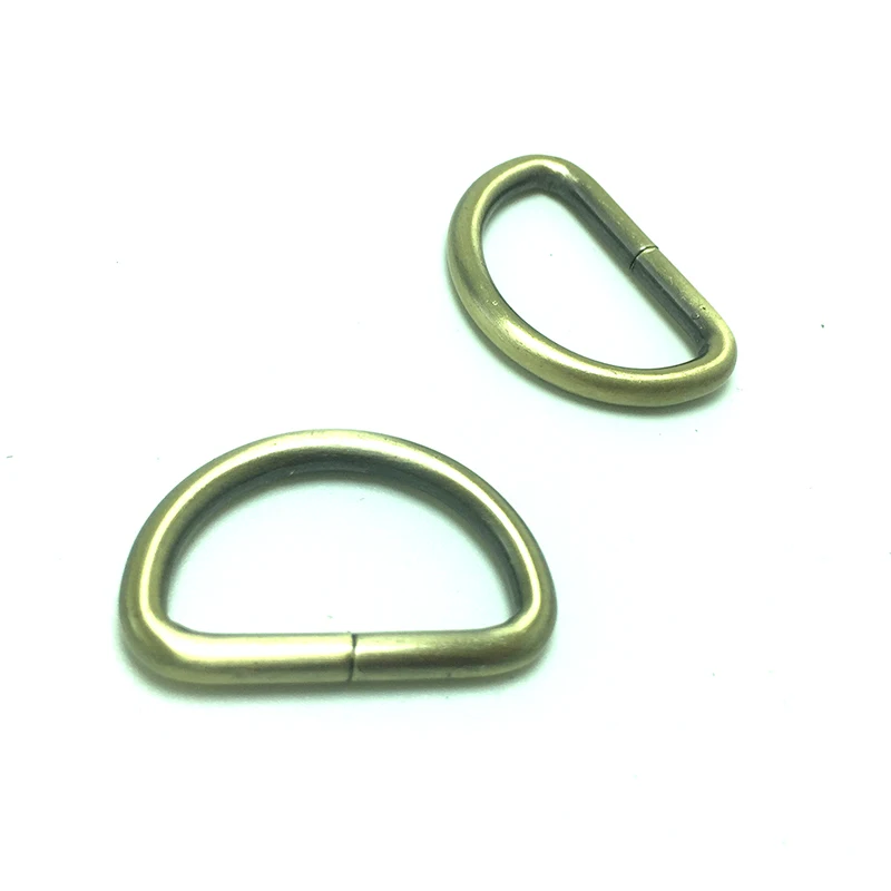 

50 pcs D Ring Metal Buckle Dee Clasp 20mm 25mm Bronze DIY Belt Strap Chain Luggage Leather Bag