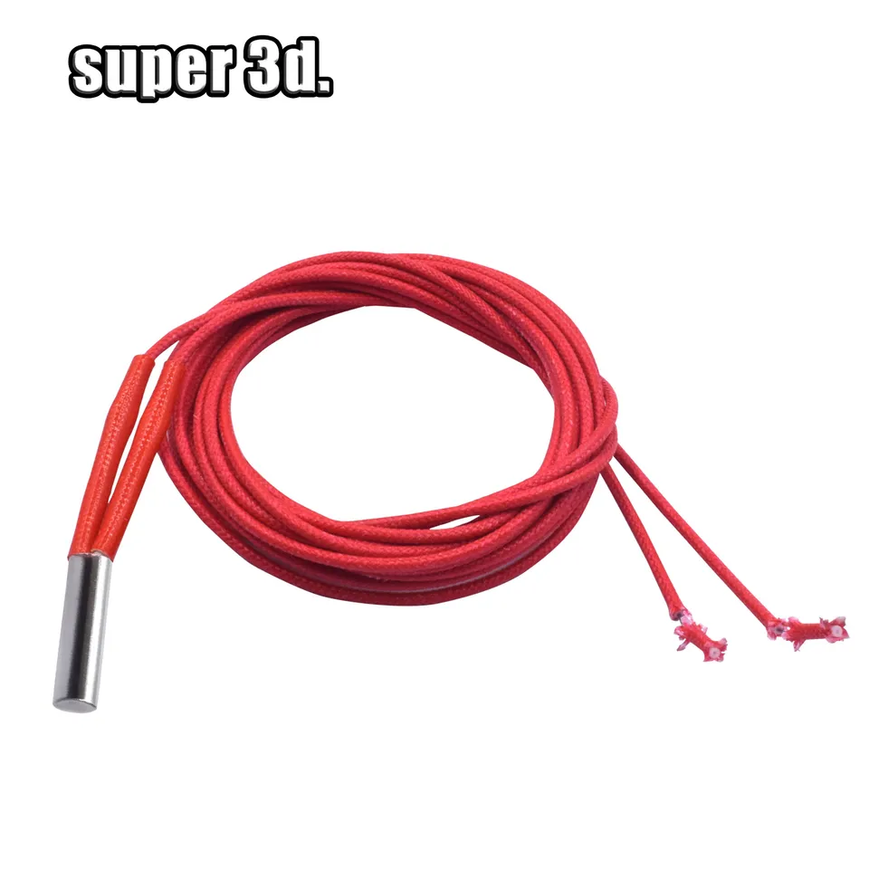 Single Head Threaded Cartridge Heater – DN6 (1/8 BSP), 12V 50W, 6mm X 50mm, 201 Stainless Steel, For Liquid/Gas Heating In Molds & Compression Machinery