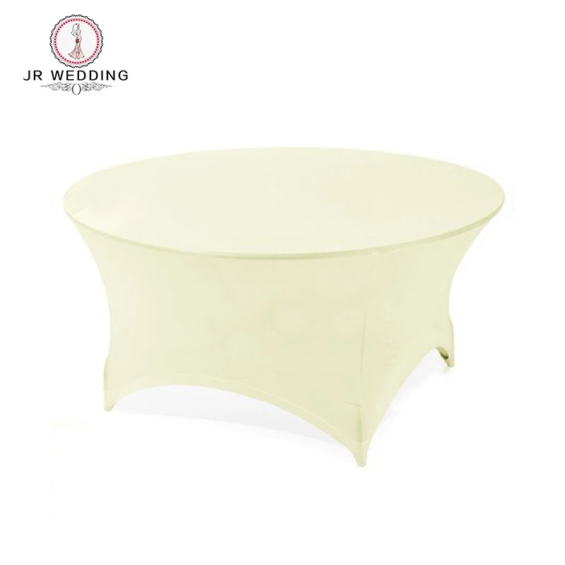 Fotografia 5: Capa de mesa de pano de mesa de lycra de elastano redondo para festa de casamento