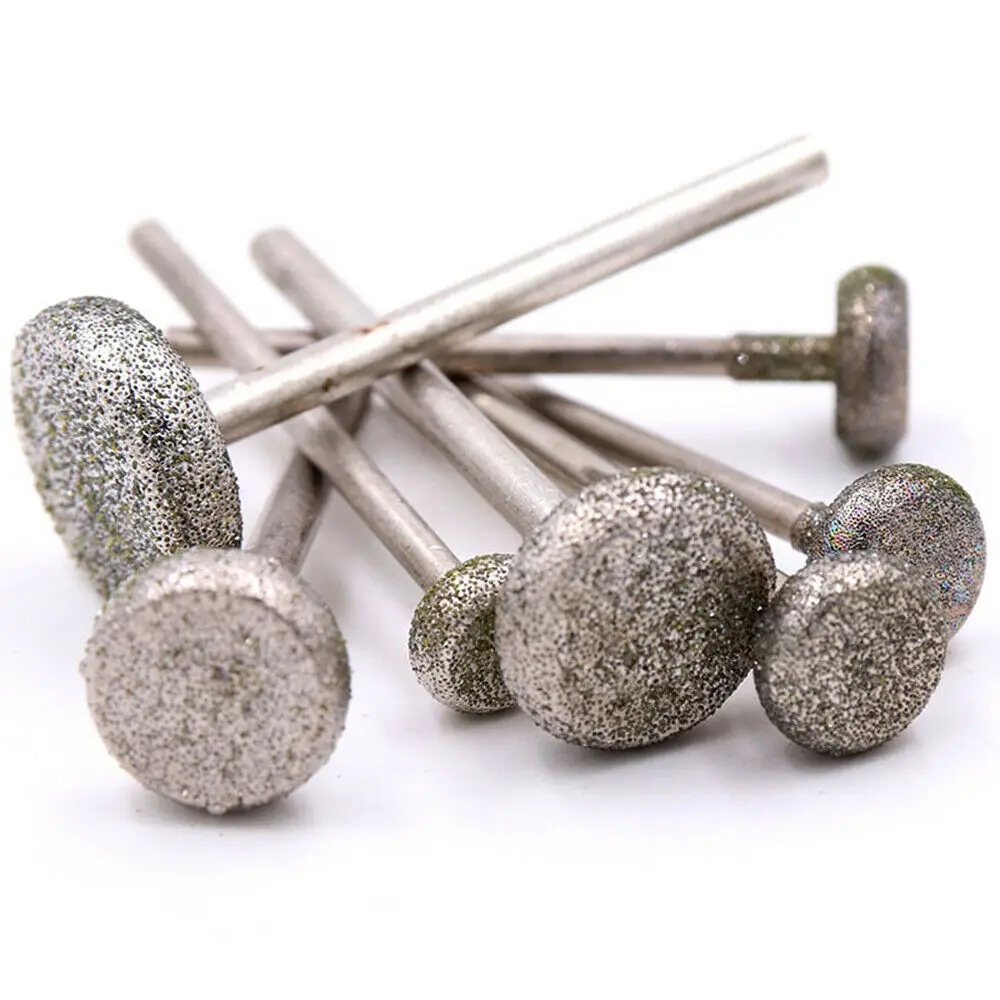 5-16มม.รอบเพชร Burr บดแกะสลัก2.35/3Mm Shank สำหรับ Dremel