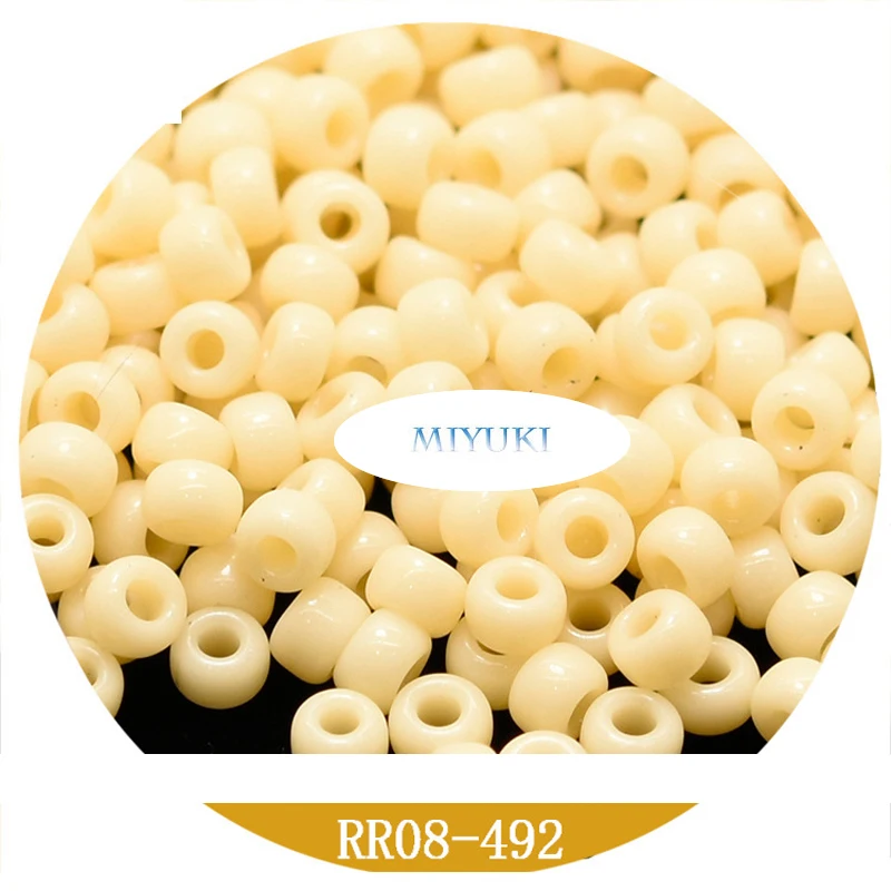 Ornament 3mm Beads Japan Miyuki Round Rocailles 8/0 3mm Beads Solid Color Series 5G Pack