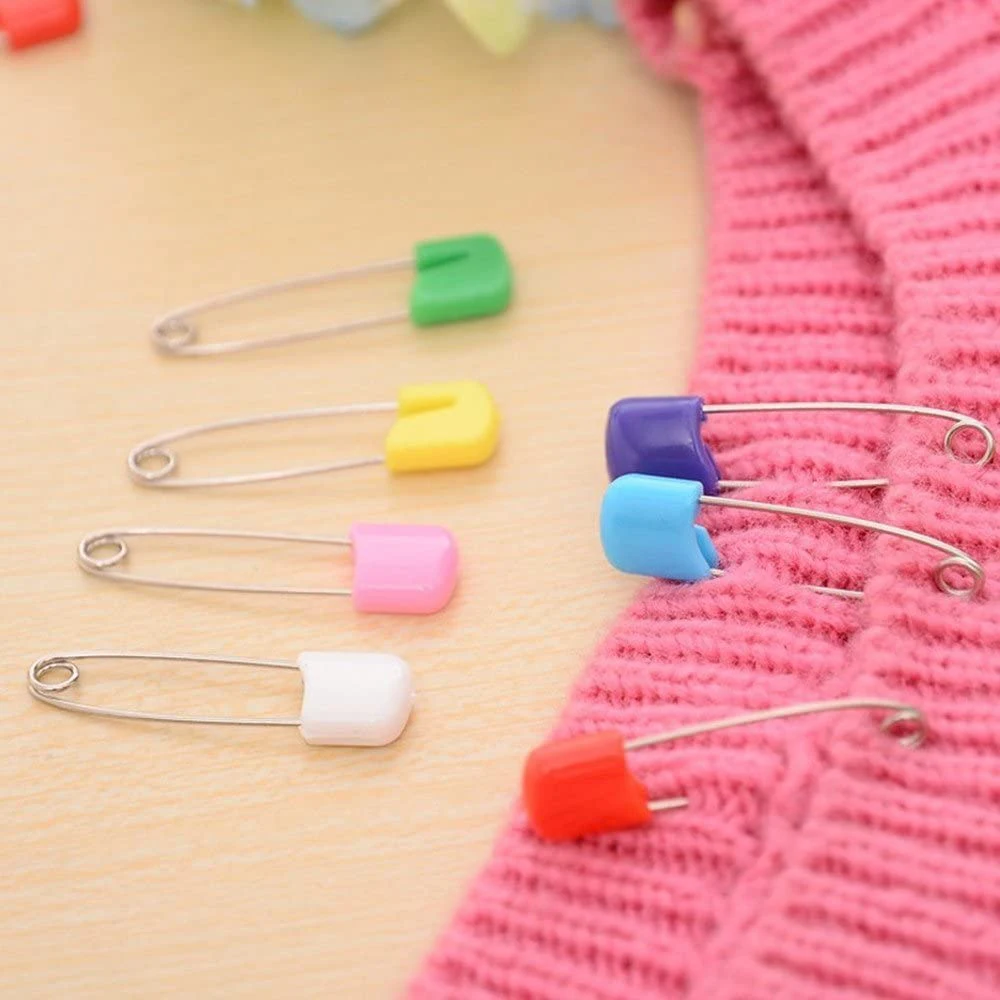 10-50Pcs Colorful Plastic Head Baby Locking Safety Pins DIY Craft Baby Kids Cloth Diaper Nappy Pins Sewing Stitching Needle Pins