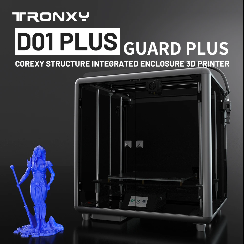 

Tronxy corexy structure guard plus D01 Plus 330*330*400mm integrated enclosure Auto level sensor High precision 3D printer