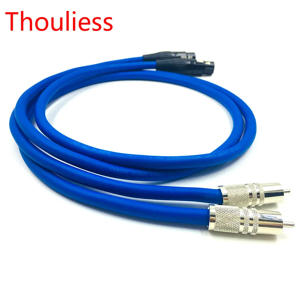 

Thouliess Rhodium plated RCA Male to XLR Female Balacned Audio Interconnect Cable XLR to RCA Cable with CARDAS Clear-Light-USA