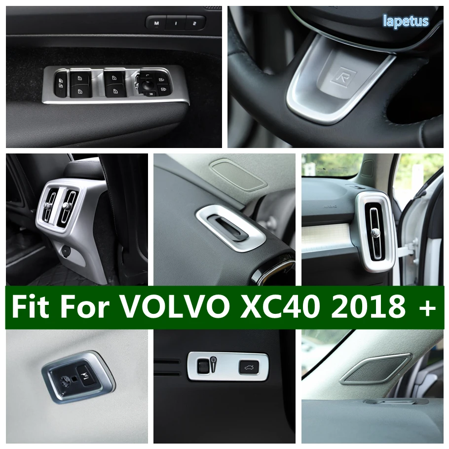 

Matte Interior Refit Kit Air Vent / Reading Light / Gear Shift / Glass Lift Armrest Button Cover Trim For VOLVO XC40 2018 - 2023