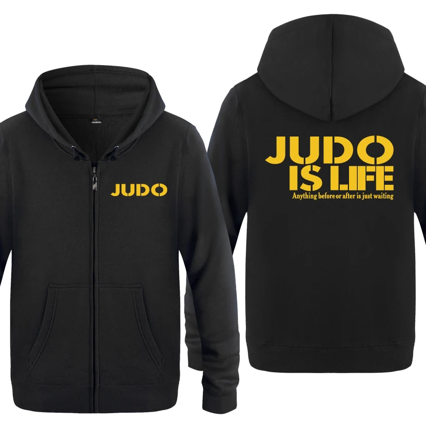 

Judo is Life Creative Hoodie Sweatshirts Men Fashion Mens Long Sleeve Zipper Jackets Hooded Fleece Hoodies Cardigans