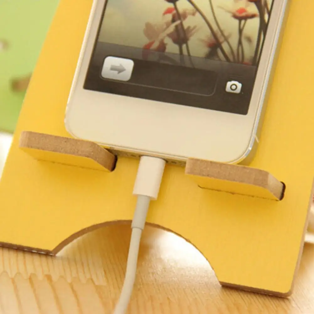 Tragbare Nette Holz Telefon Halter Handy Handy Halter Desktop Storage Halter Halterung Ständer Lagerung Rack