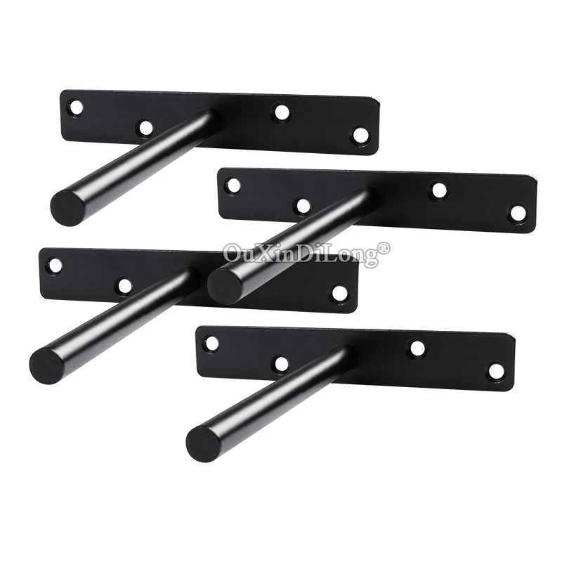 

Wholesale 200PCS Heavy Duty Hidden Shelf Brackets Invisible Floating Wall Mounted T-shaped Holder Support Brackets Black/White