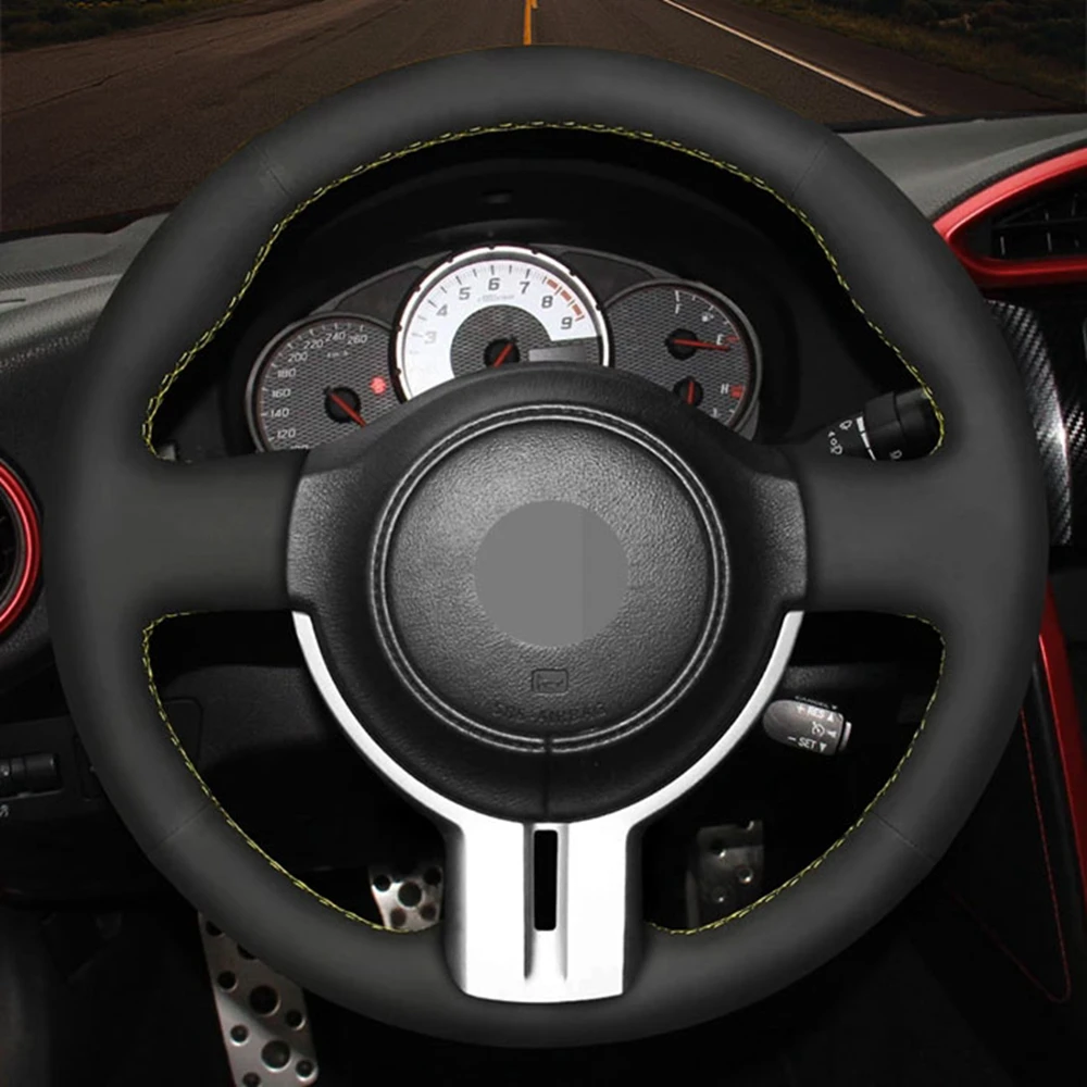 DIY Black Soft Suede Leather Car Steering Wheel Cover For Toyota 86(GT86) Subaru BRZ Scion FR-S FRS 2012 2013 2014 2015 2016