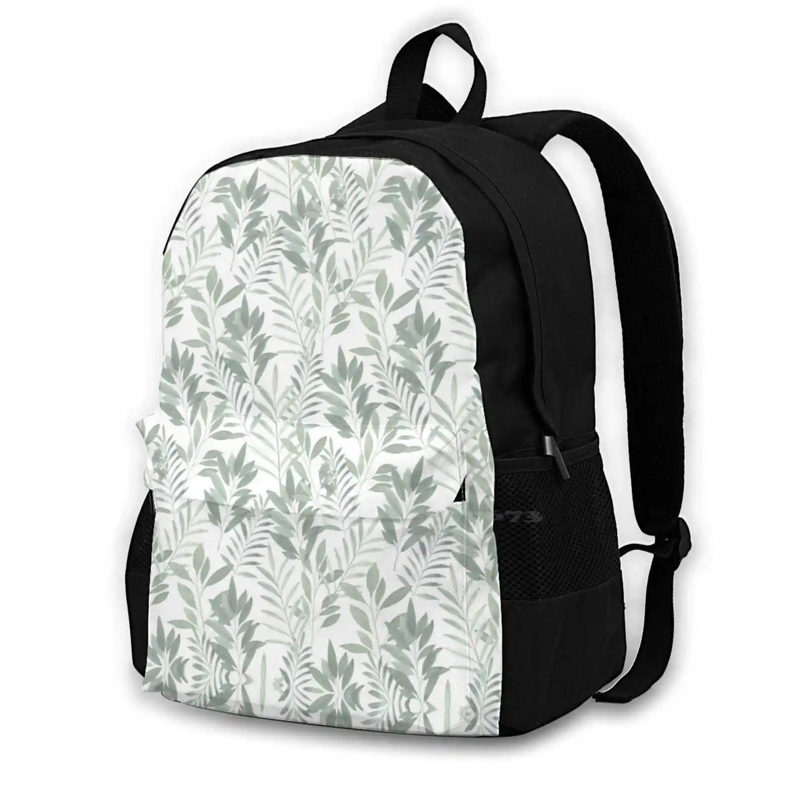 Watercolor Greenery Teen College Student Backpack Pattern Design Bags Watercolorpatterns Simple Patterns Botanical Patterns