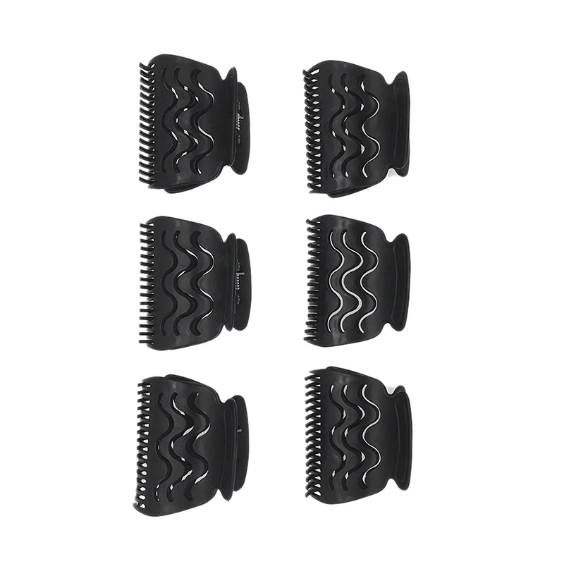 6pcs/set 3 Sizes Detachable Handle Hair Roller Brush with Positioning Clips Aluminum Ceramic Barrel Curler Comb Hairdresser