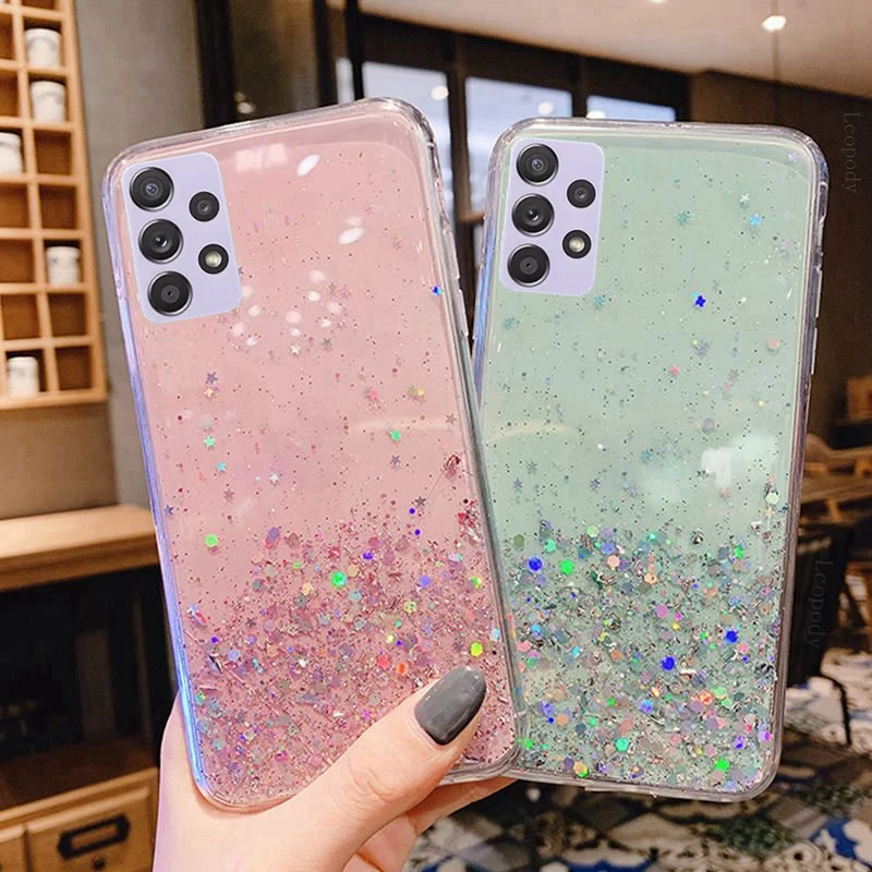 Luxury Bling Glitter Phone Case For samsung galaxy A52 5G 4G A525F A526B Soft Case Full Cover For samsung A 52  5 4 G Back cover