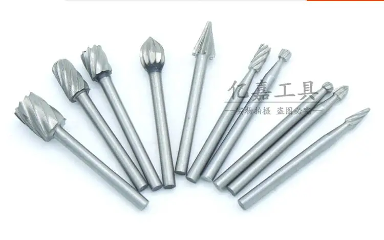 

High speed steel electric grinding head Alloy rotary file Woodworking milling cutter Carving knife DIY tool NO.C0389