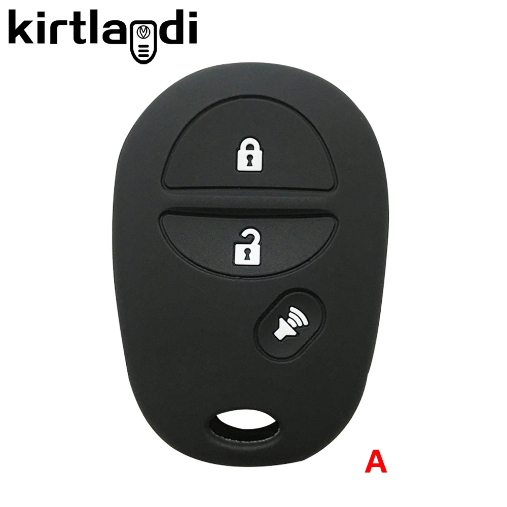 Silicone Key Cover Case Holder for Toyota Sienna SE 2020 Tacoma Sequoia Tundra Fortuner 3/4/5/6 Button Remote Car Keychain Shell