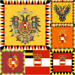 Austria Imperial Standard Flags 21X21CM 4X4FT 120X120CM Imperial Standard Infantry Pattern Mix Early 19th Century Banner