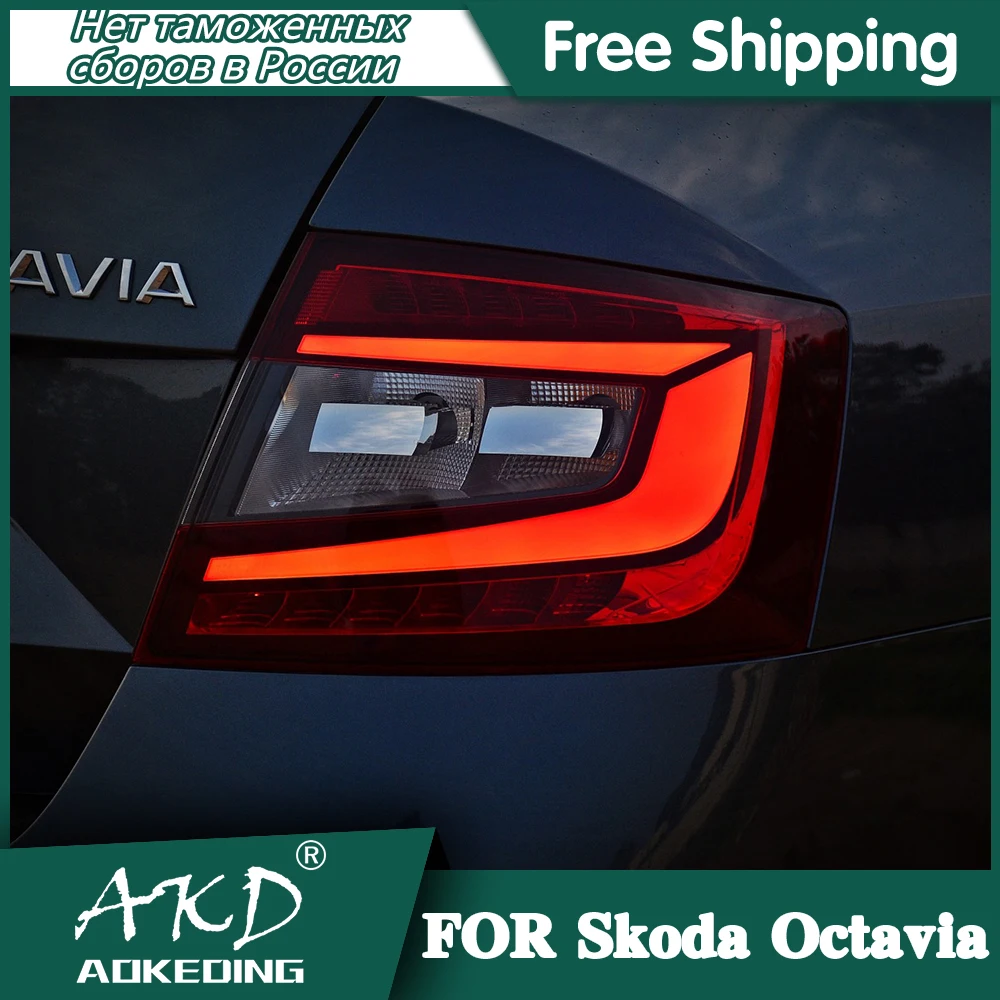 

For SKODA Octavia Tail Lamp 2015-2017 Led Fog Lights DRL Day Running Light Tuning Car Accessories Octavia Tail Lights