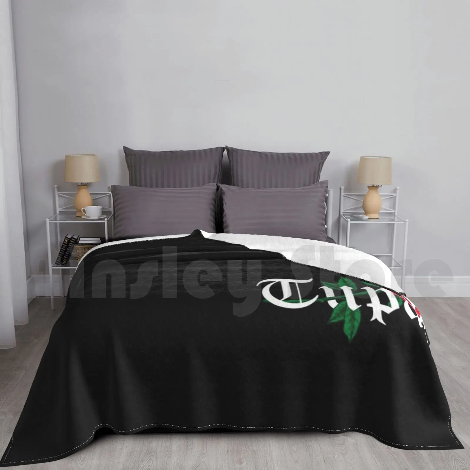 Rose Blanket Fashion Custom Rose Rose Shakur Music Rap 2pac Biggie Nwa Ice Cube Notorius Kendrick Lamar J Cole