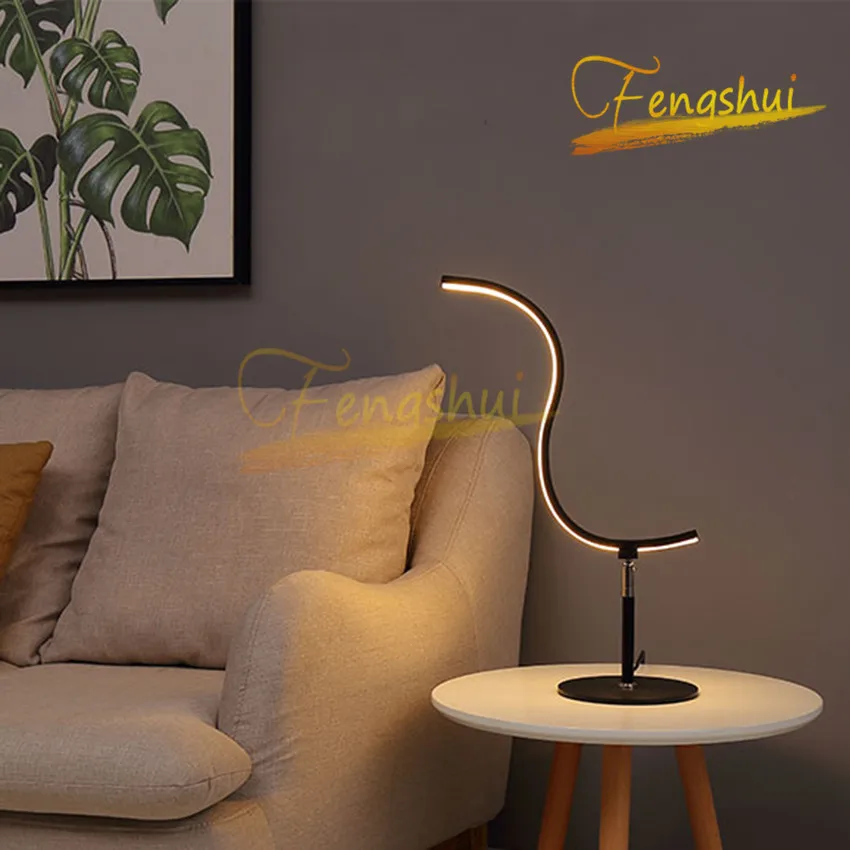 Modern LED Table Lamp Lighting Nordic Creative Special-shaped Table Lamp Tri-color Light Source Table Lamp Attic Indoor Desklamp