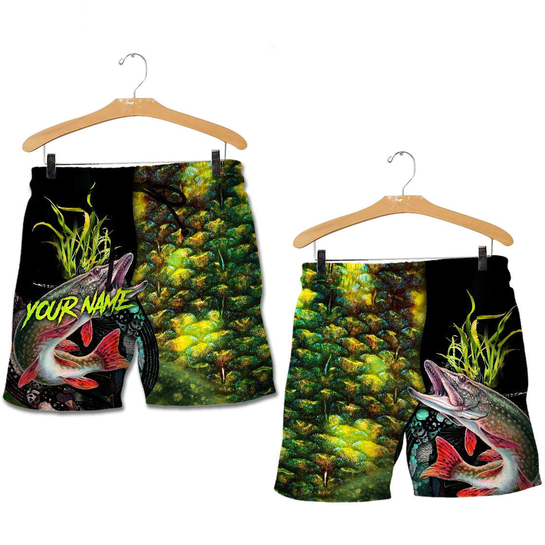 Mahi Mahi Fishing Custom Name 3D Printing Mens Casual Shorts Summer style Unisex Shorts Harajuku Polyester shorts SDM-29