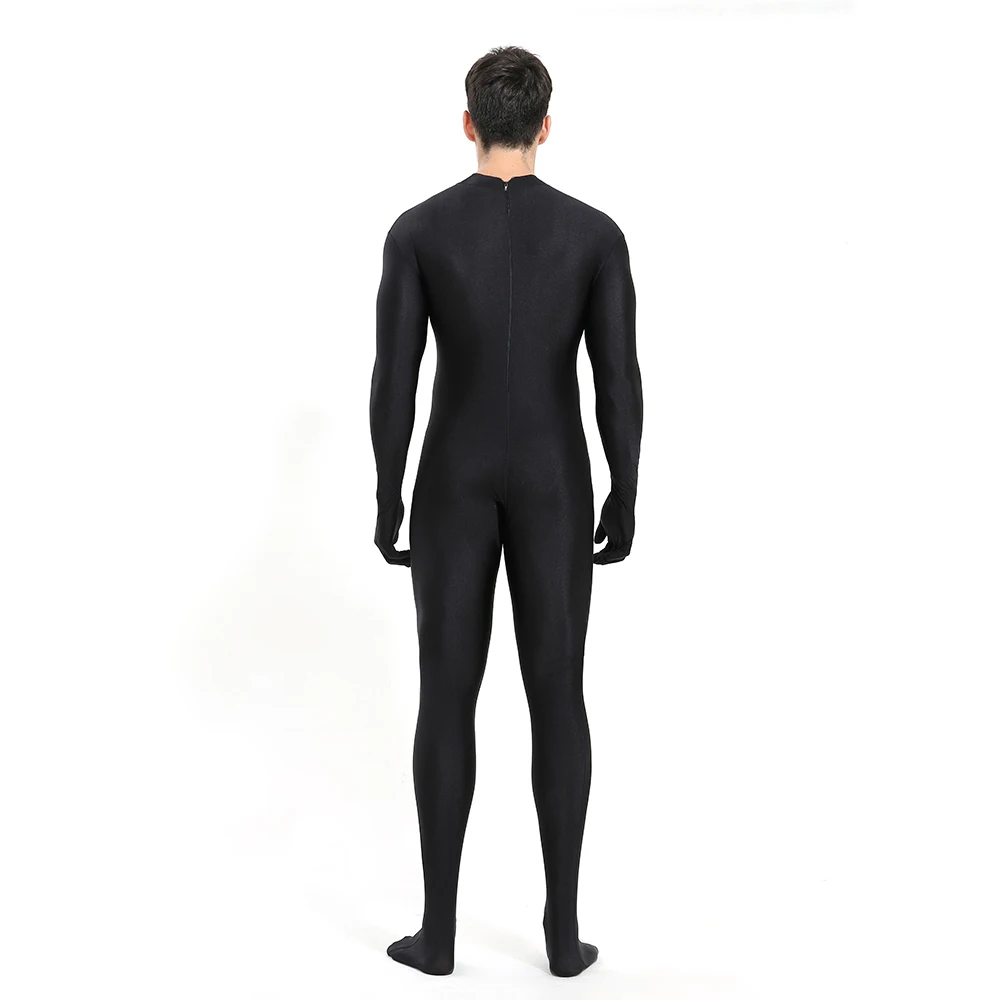 AOYLISEY adulto nero Full Body Zentai Skin Body tuta tuta Unisex per donna Spandex Unitard Cosplay Costume di halloween