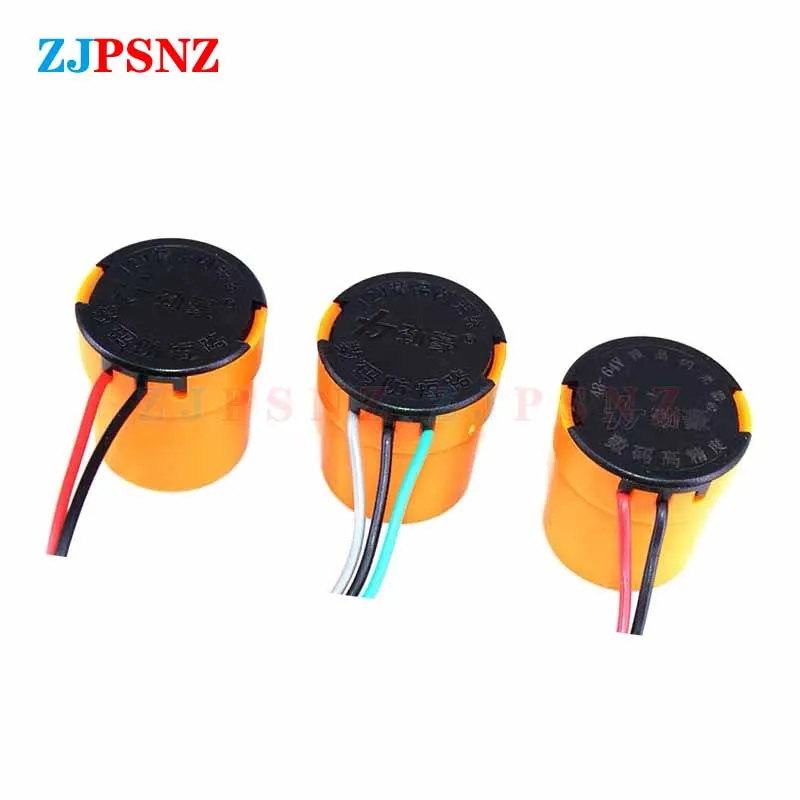 Turn Signal Flasher Relay 12V 48V 64V 2Wires 3Pins Round Blinker Turn Light Signals Relay Buzzer Relay Indicator LED Flasher