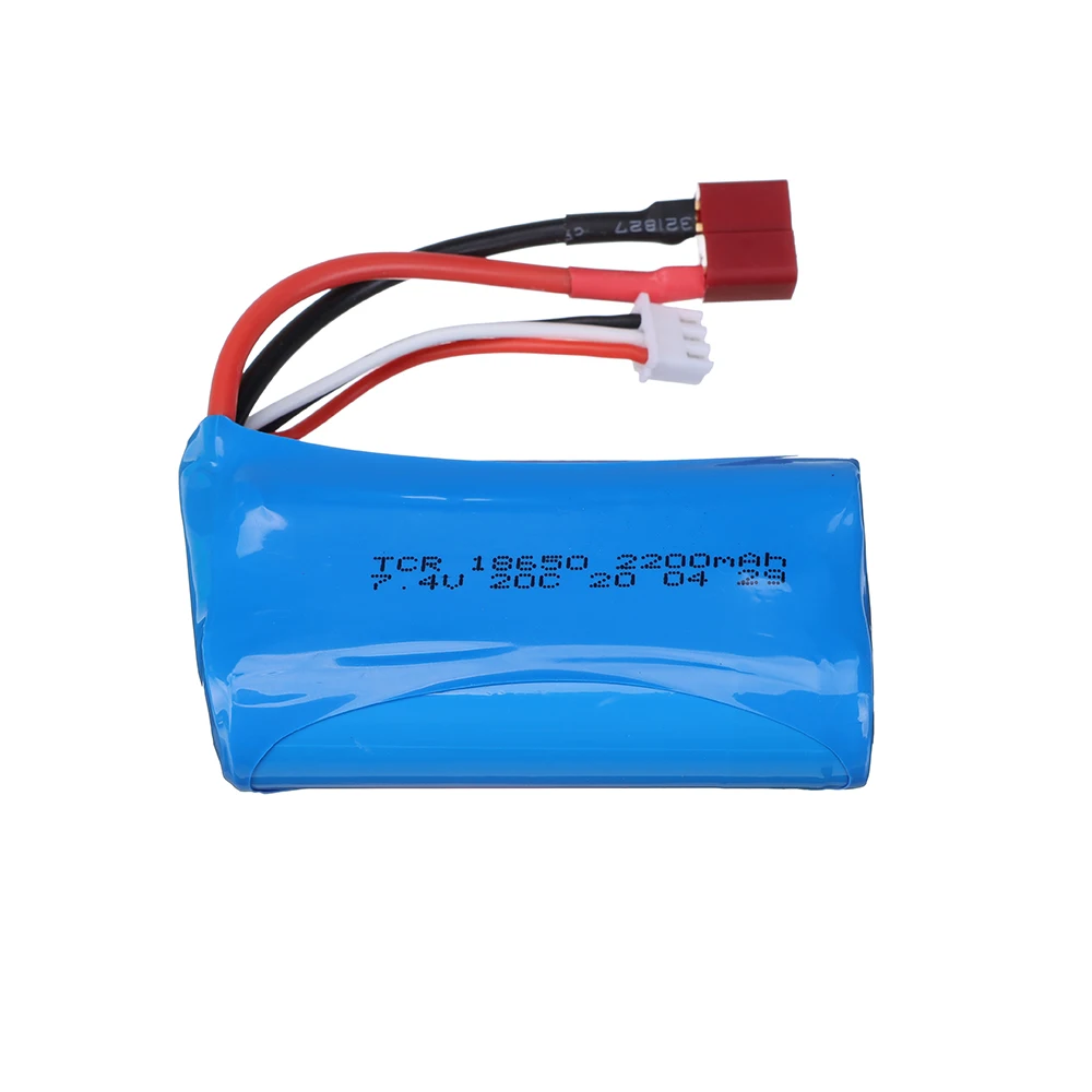 FLYBEE-Batería de 7,4 V, 2200 mAH, 2S, 7,4 V, li-po, 2S, 20C, 18650, juguetes, para helicóptero de control remoto, 7,4 V, 2200 mAH, 144001