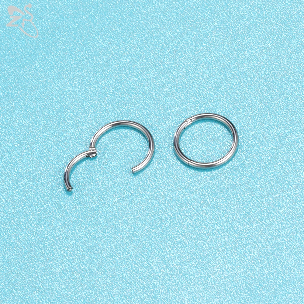 ZS 1 PC 20/18/16G Hoop 316L Edelstahl Nasenring Männer Runde Clicker Ohrknorpel Tragus Helix Piercing Schmuck 6/7/8/9/10mm – Detail 2