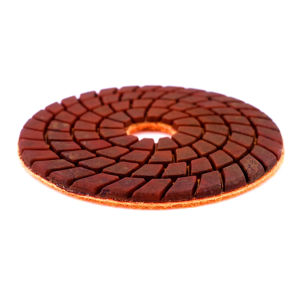 RIJILEI 6PCS 4 Inch Super Copper Metal Bond Wet Diamond Polishing Pads For Granite Marble Concrete Floor Grinding Disc