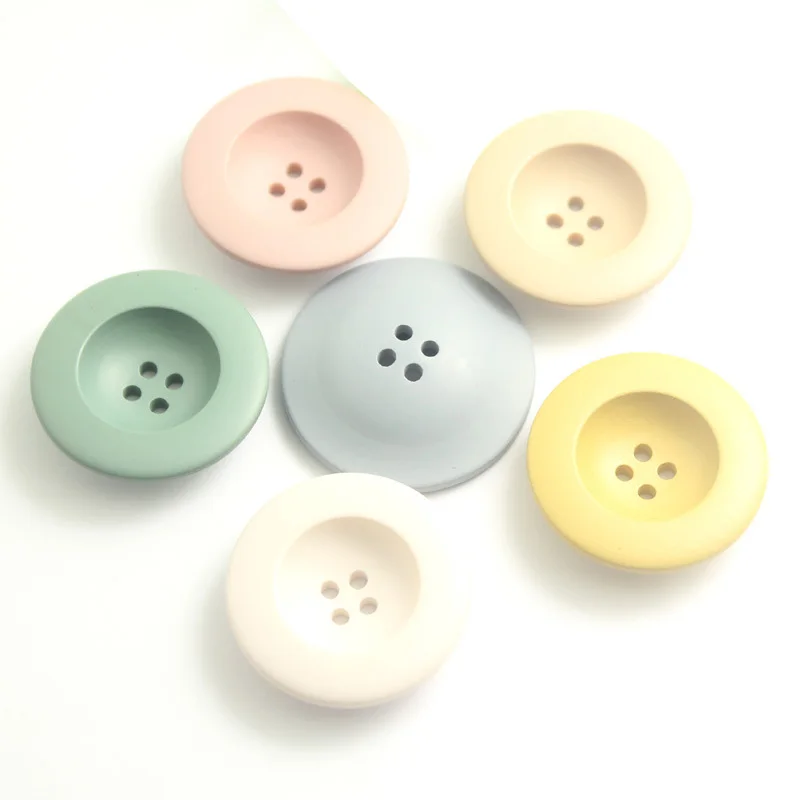 10PCS 4-Holes Plastic Buttons for Clothing Women Wear Suit Decorative Coat Sewing Resin Button Garment DIY Accessories 25mm 30mm