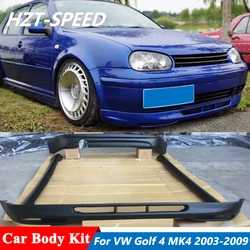 Niepomalowane ABS materiał przednia zderzak boczne spódnice z tyłu zderzak samochodowy ciała zestaw do VW Golf 4 MK4 Facelift 2003-2009