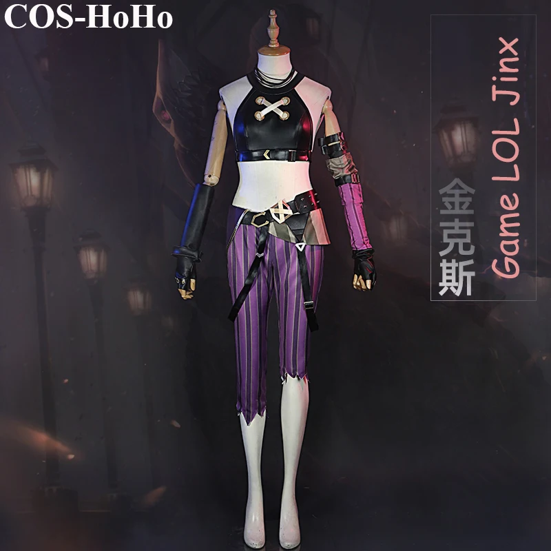 

COS-HoHo Anime LOL Jinx Game Suit Lovely Uniform Cosplay Costume Halloween Carnival Party Role Play Outfit For Women 2021 NEW