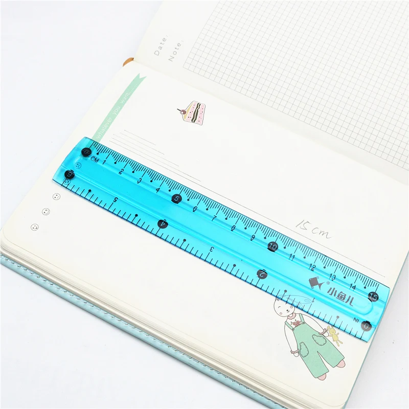 Student children soft ruler Geometric triangle ruler 15cm ruler protractor drawing line set Safe and durable