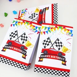 Race Car Racing Treat Boxes Gift Bags Candy Wrapping Birthday Party for Boy Decoration Baby Shower Event Festival Decor