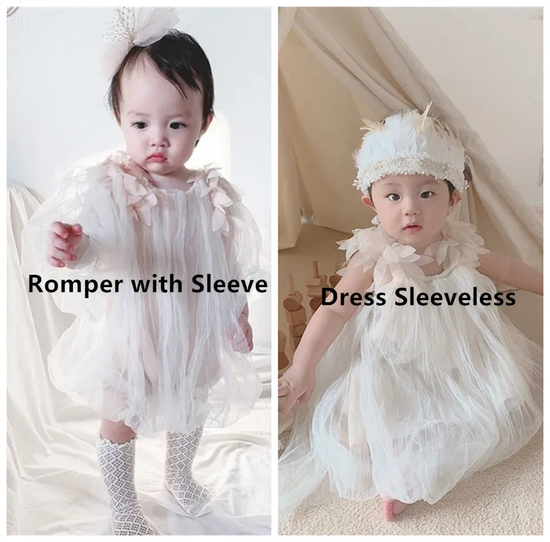 2020 Summer Korean Style Girls Gauze dresses Little sister big sister matching outfit Baby Girls Party Dress Newborn Bodysuits