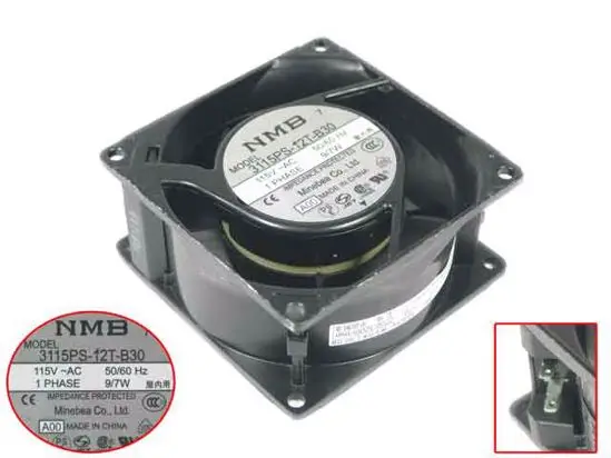 

NMB-MAT 3115PS-12T-B30 A00 AC 115V 9/7W 80x80x38mm Server Cooling Fan