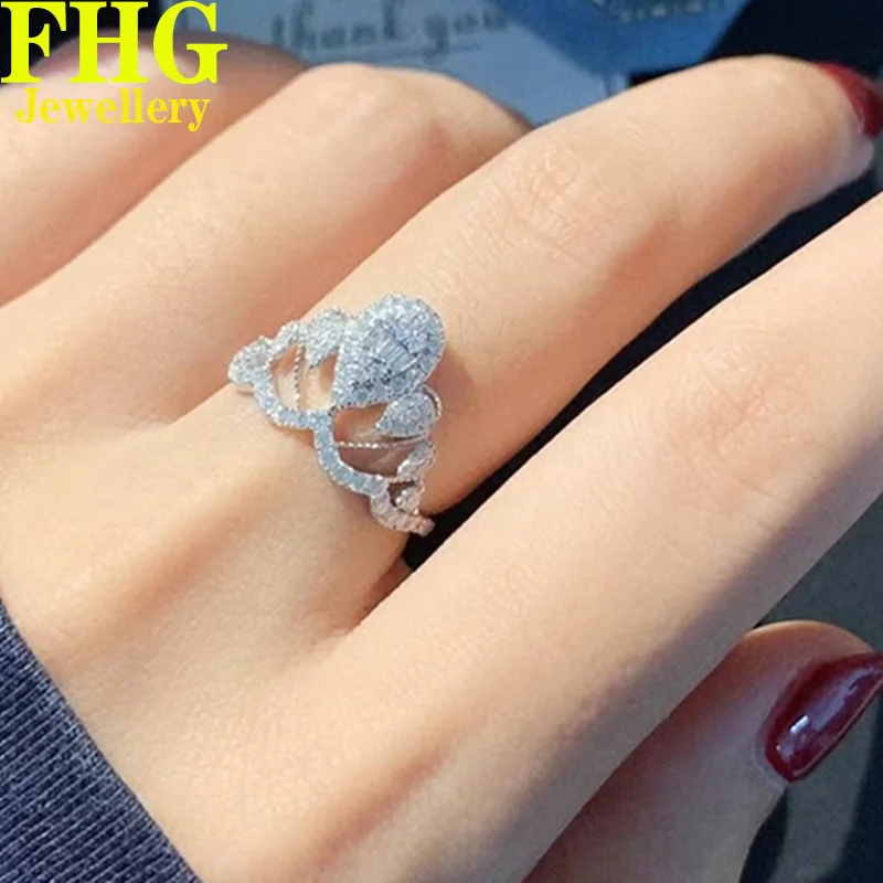 

18K Au750 White Gold Ring 0.65Carat Nature Diamond Ring Wedding Party Engagement Anniversary Fashion Elegant