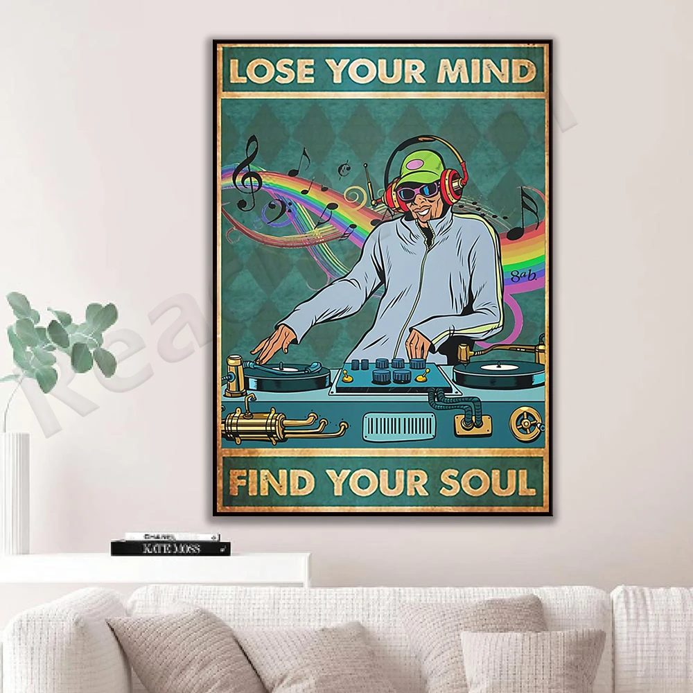 Affiche musicale/ Lose Your Mind Find Your Soul Poster/ DJ Poster/ DJ Room Decor