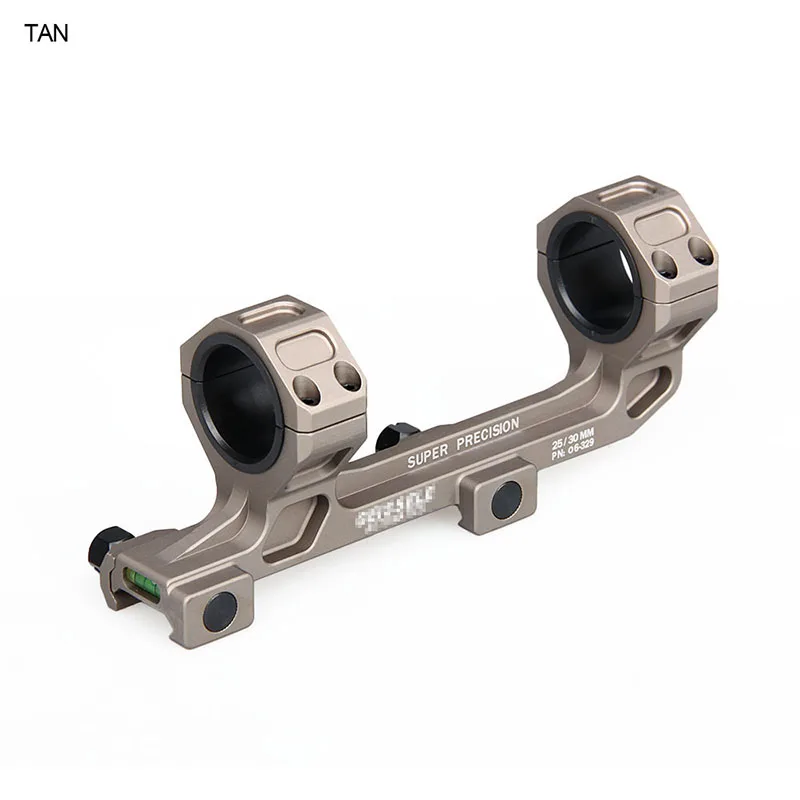 Free Shipping PPT Tan Black Color 6063 Aluminum 25mm-30mm Fits 21.2mm Rail  Double Ring Scope Mount HS24-0145