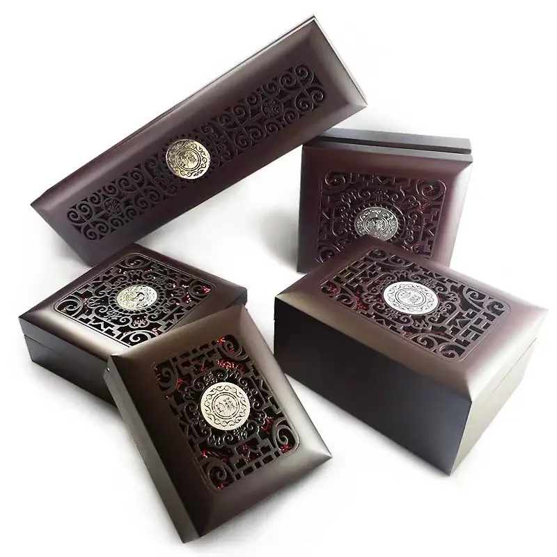 Wooden Jewelry Box Buddhist Beads Bracelet Packaging Box Necklace Ring Jade Pendant Pei Gift Box Collection box