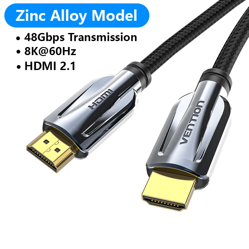 Ventie HDMI 2.1 Kabel 8K/60Hz 4K/120Hz 48Gbps HDMI Digitale Kabels splitter voor Xiaomi TV Box HDR10 + PS5 Schakelaar Kabel HDMI 2.1